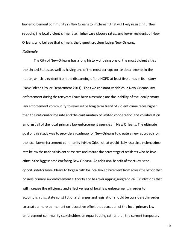 thesis on law enforcement